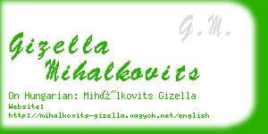 gizella mihalkovits business card